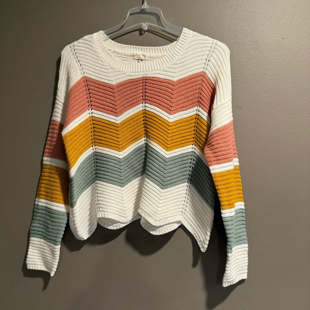 Full Circle Trends Chevron Knit Large Sweater